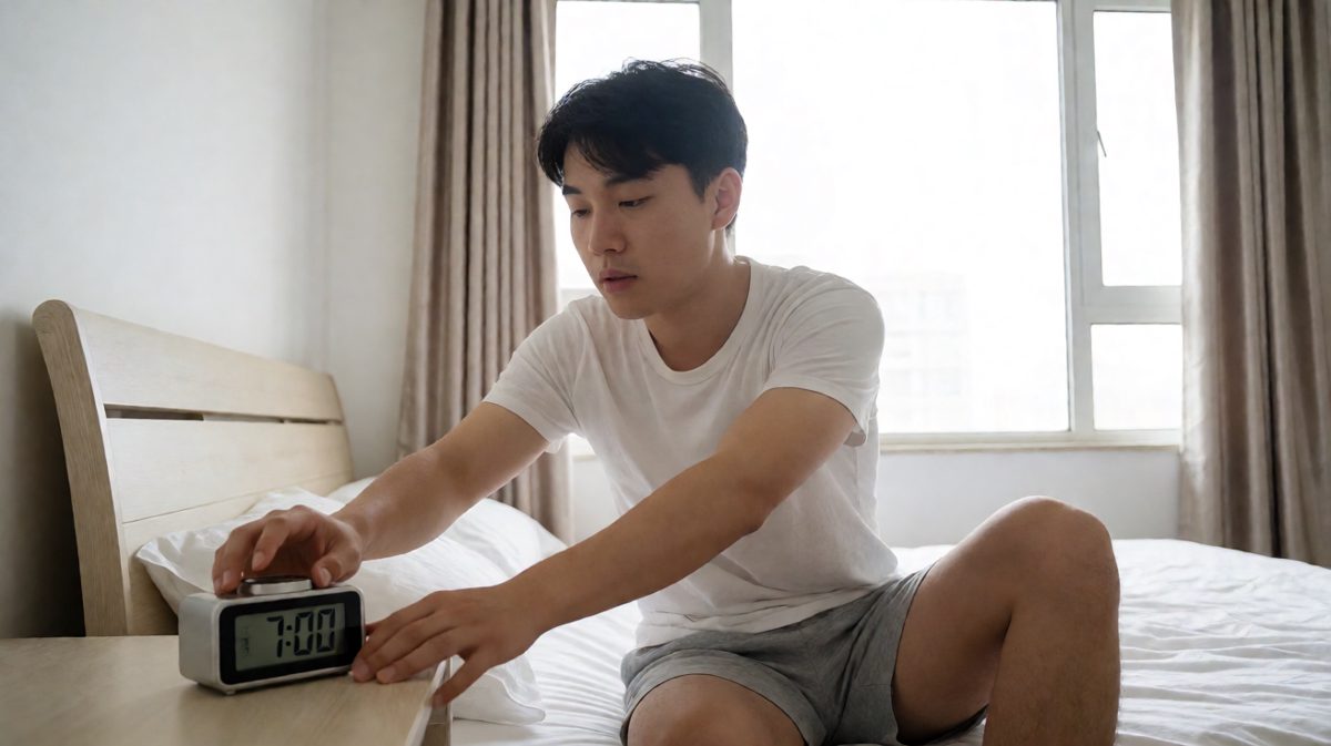 闹钟响起，打工人惊醒