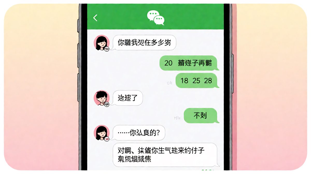 男生一步步把女朋友的年龄「猜」到了奶奶级别