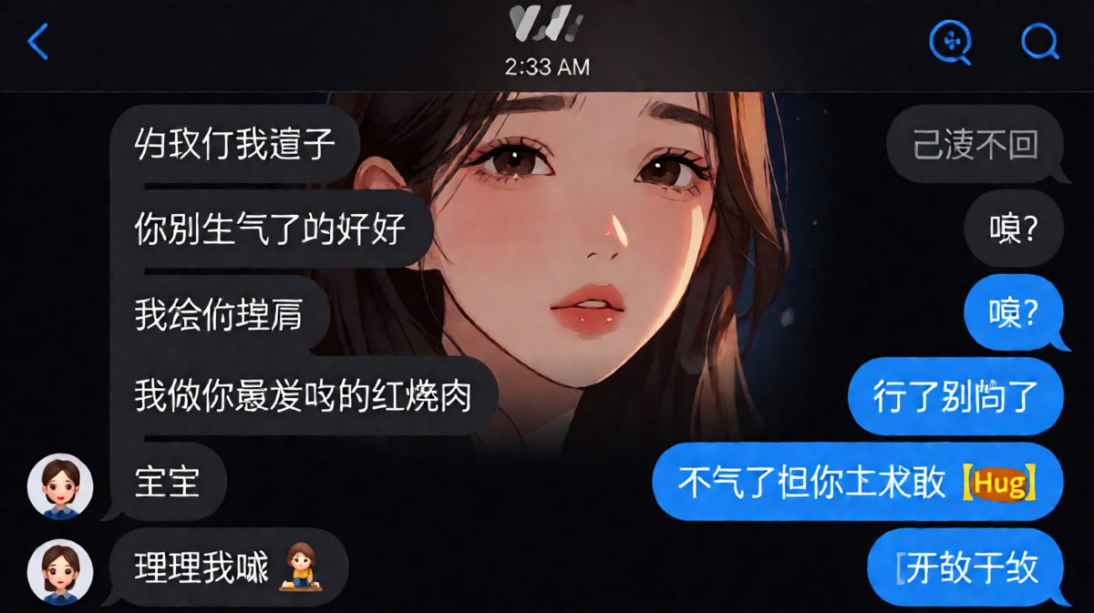深夜求和大作战：表情包是最大的武器。