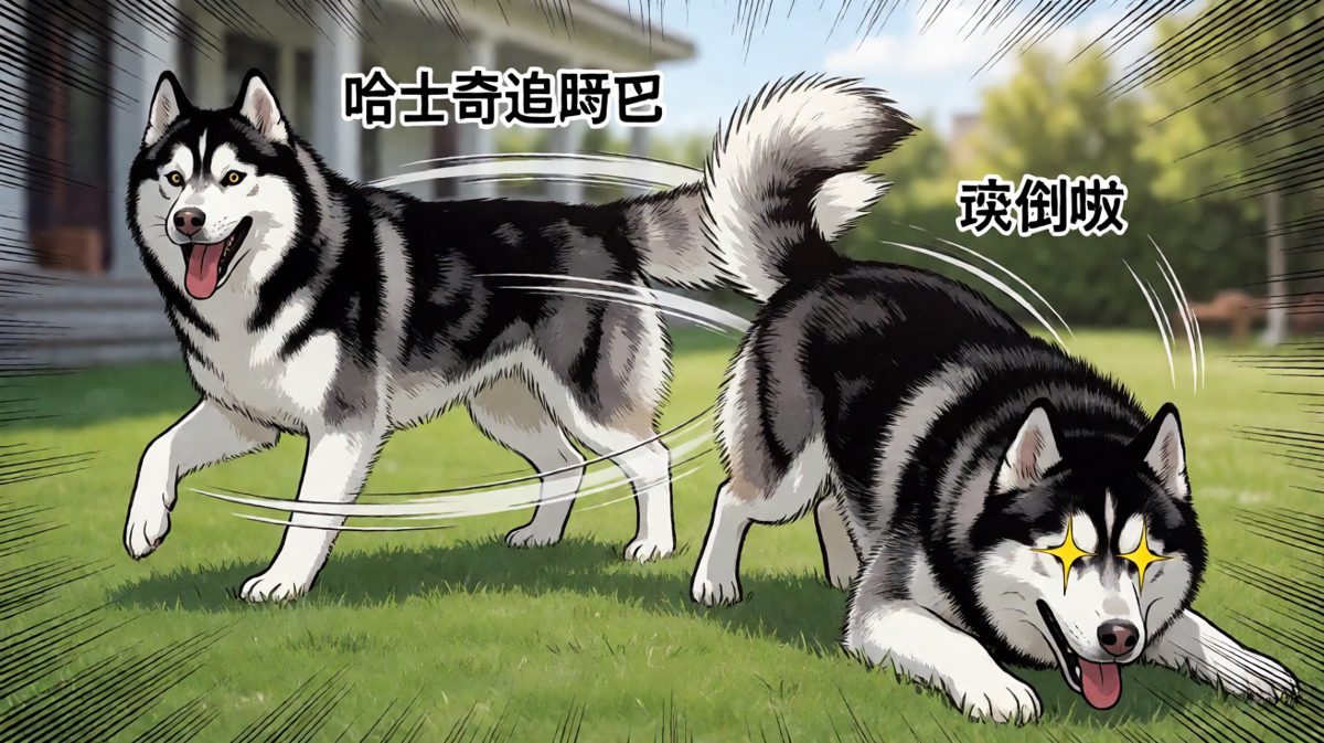狗：谁发明的尾巴？我一定要抓住你！……等等我在哪