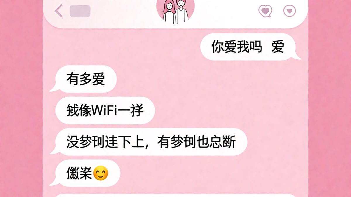 WiFi式爱情：听着浪漫，实则扎心。