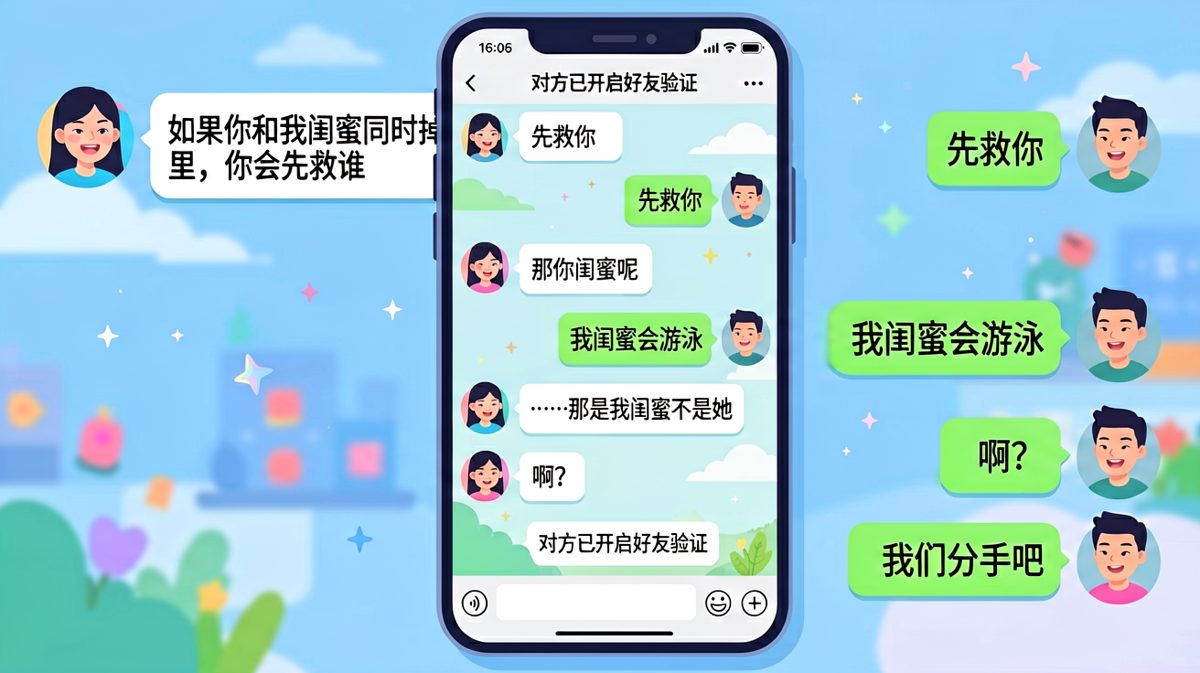 男生把'你闺蜜'听成'我闺蜜'，一句话把自己聊成了前任。