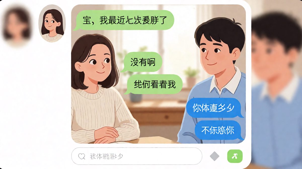 女生试探体重问题，男生精准踩雷前的紧张瞬间。
