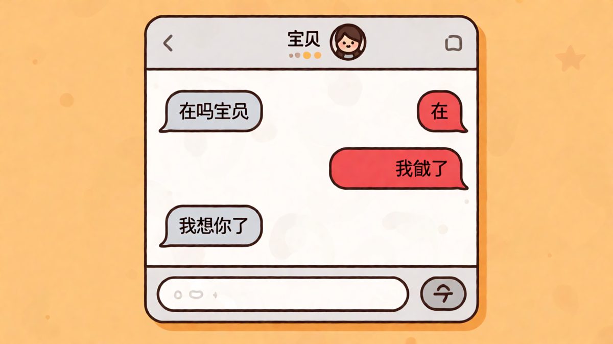 我说我想你了，原来是想吃你做的饭