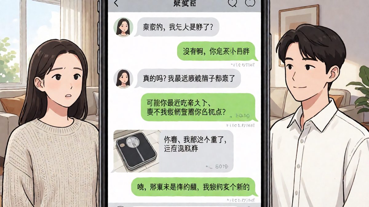 女生问胖瘦被反将一军