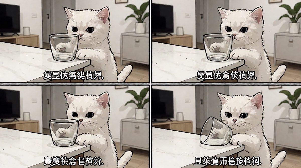 杯子：我做错了什么？猫：没有为什么