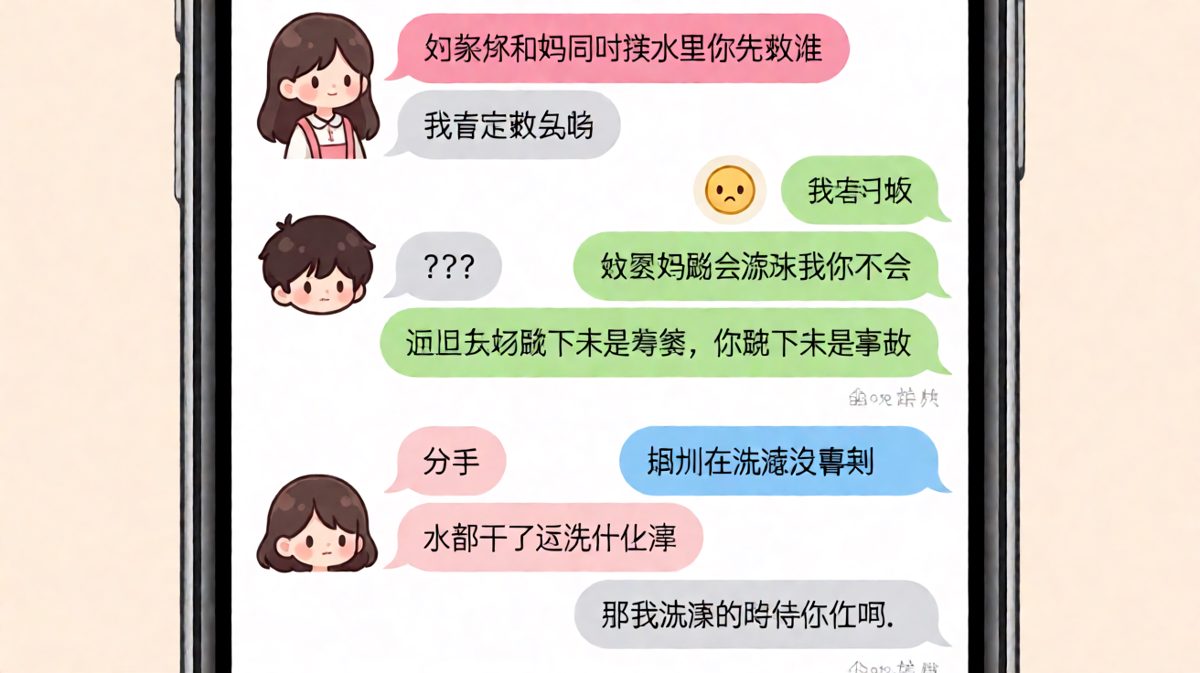求生欲考试当场翻车，最后还把问题抛回给女友