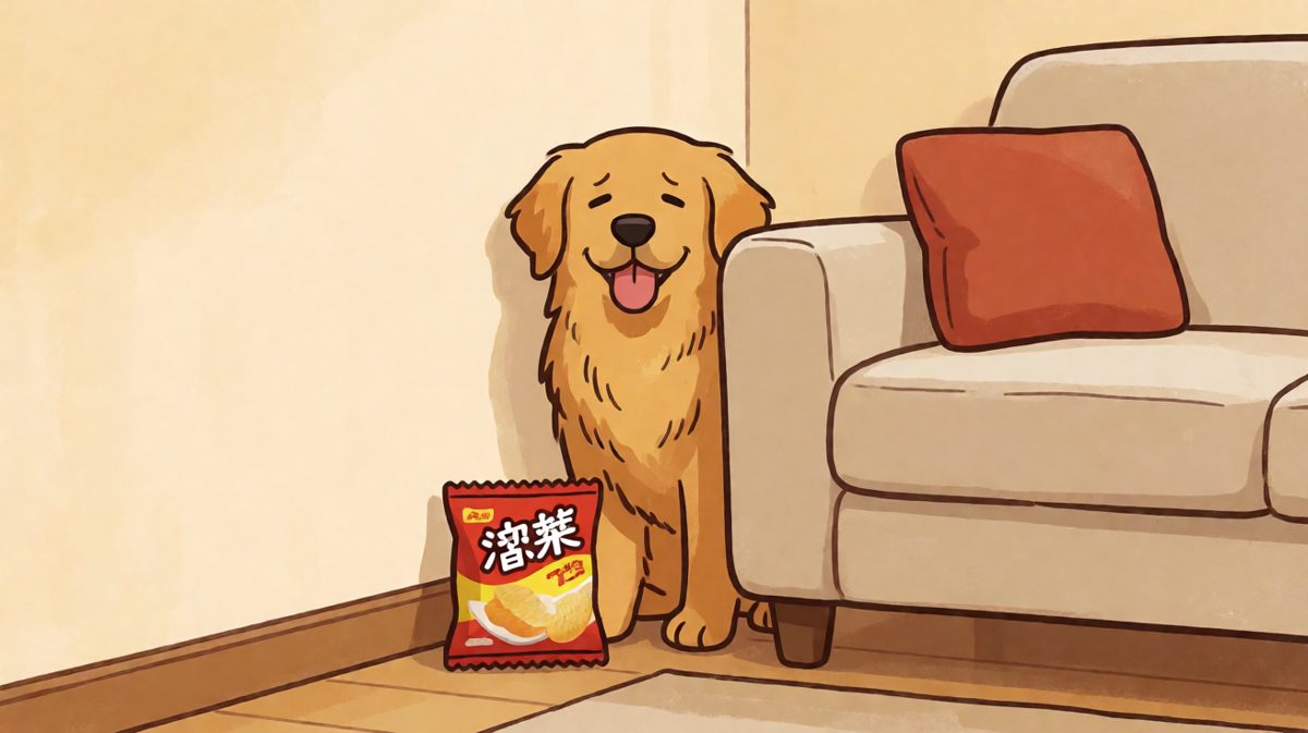 狗：我只是在帮你们试吃，别误会