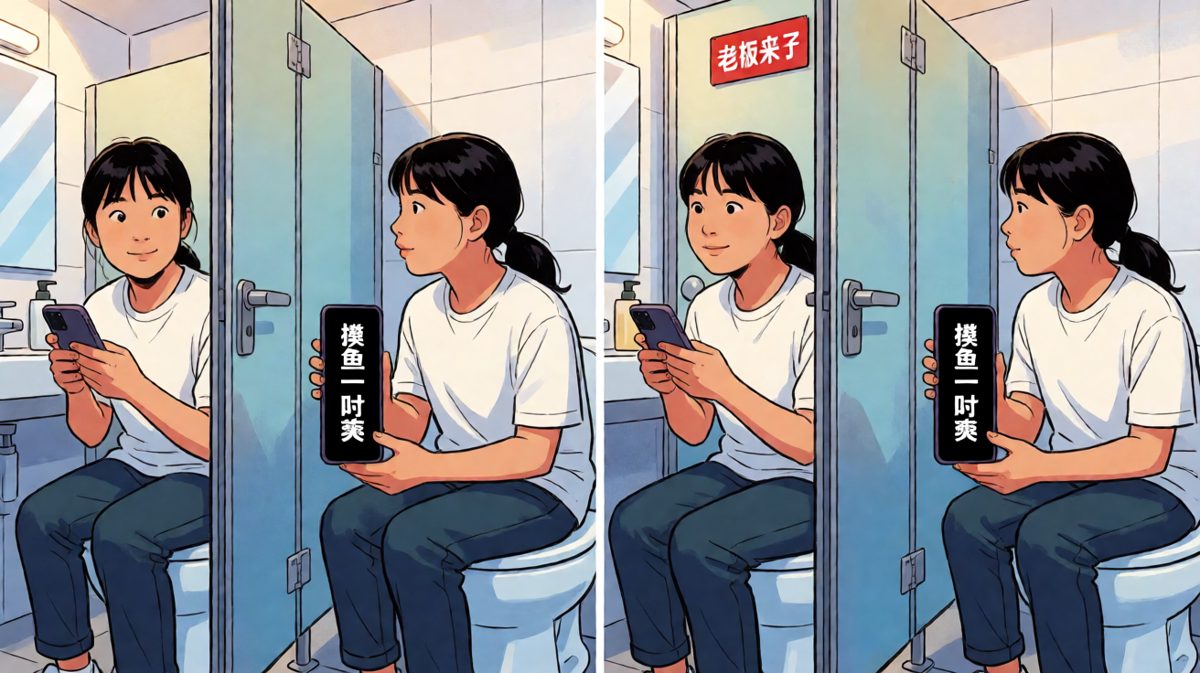 摸鱼最高危时刻：老板的脚步声