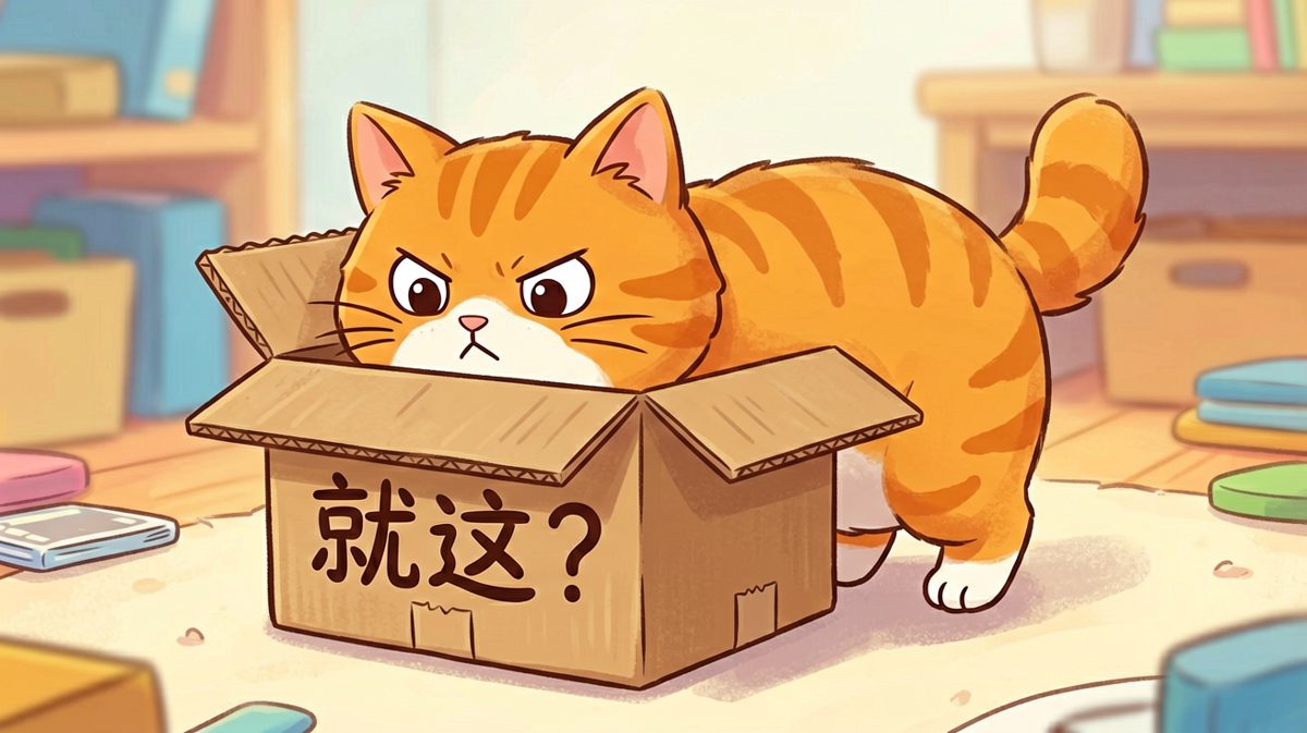 橘猫：只要我够努力，小箱子也能变大！