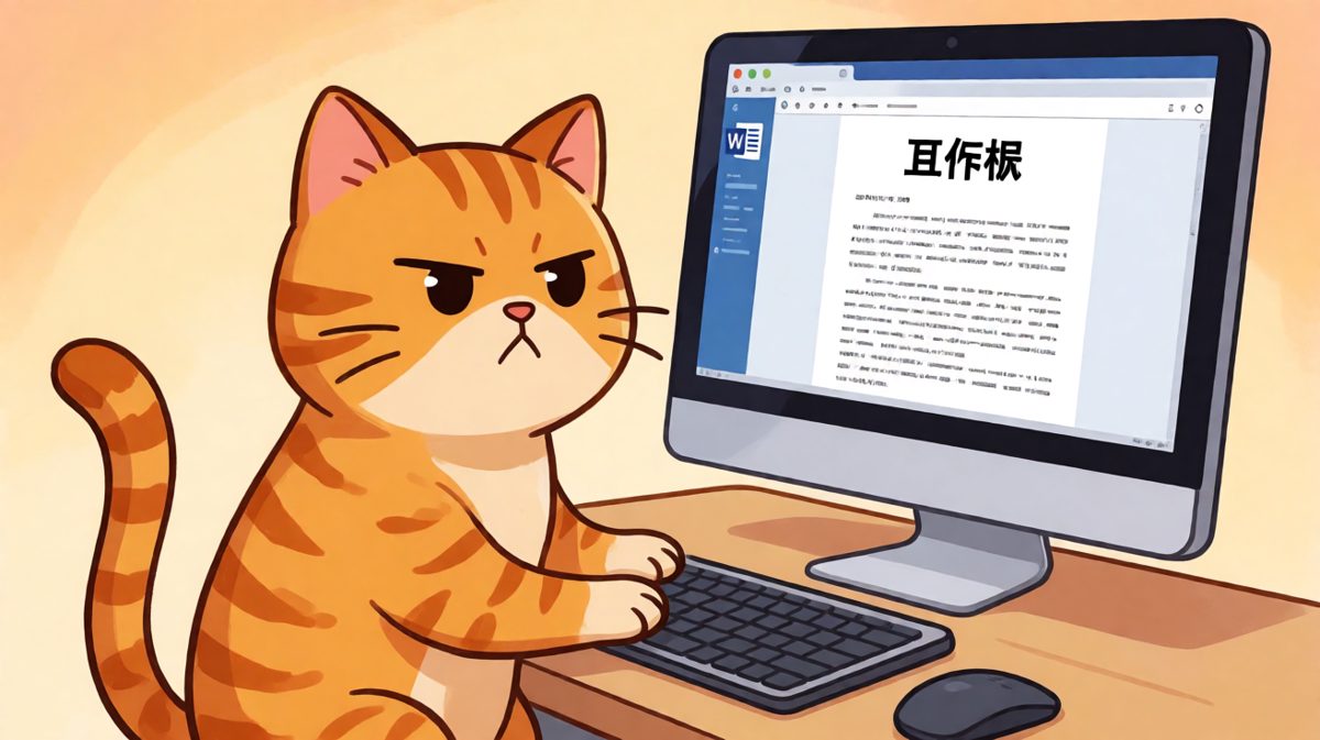 假装很努力工作的样子，其实一个字都没打对