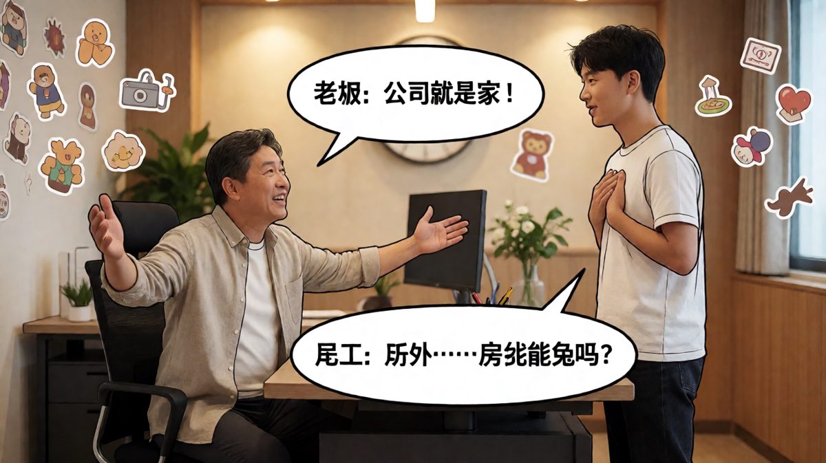 老板说公司是家，员工直接问房租免不免费