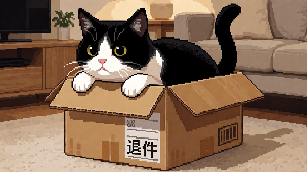 猫咪贪小盒子的后果，进退两难