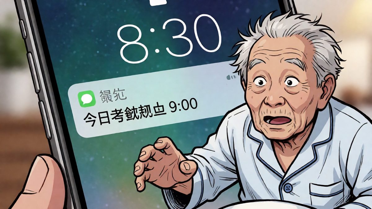 第二格：猛然惊醒，发现已经迟到了！