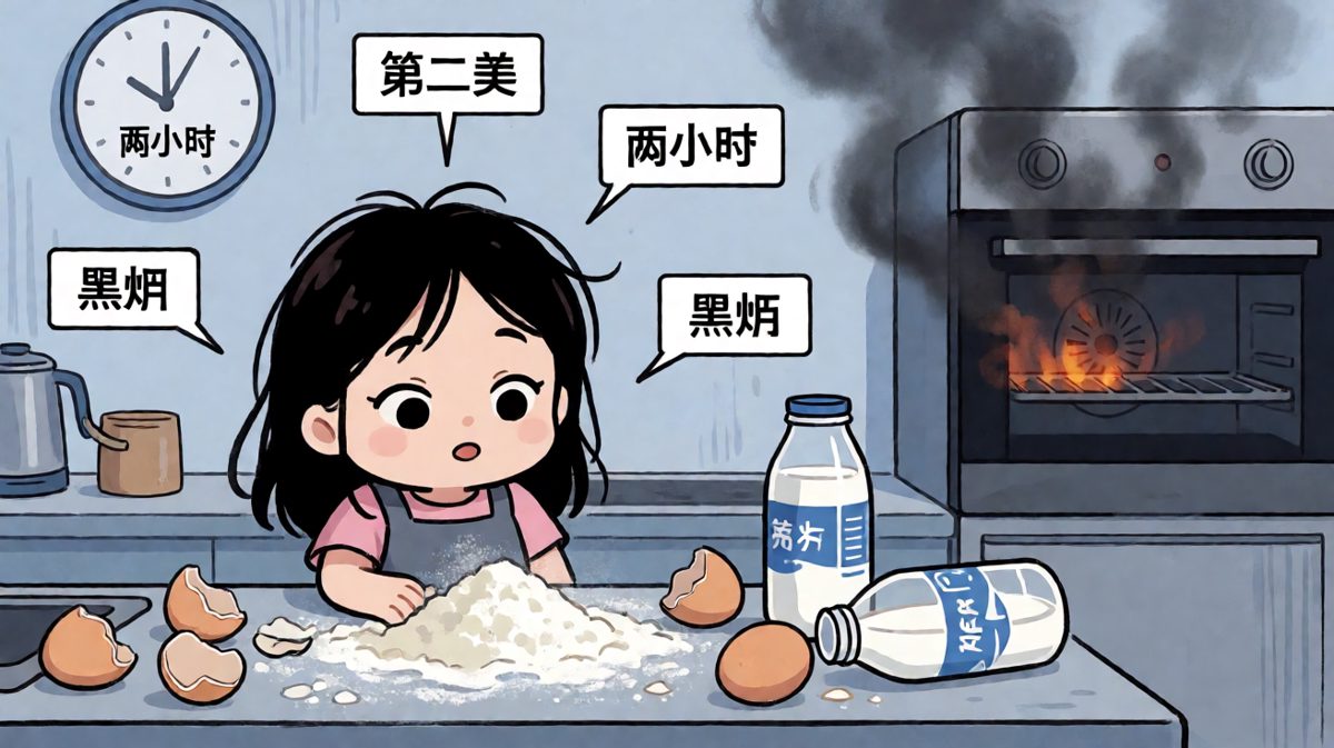 过程：手忙脚乱，厨房已变成战场