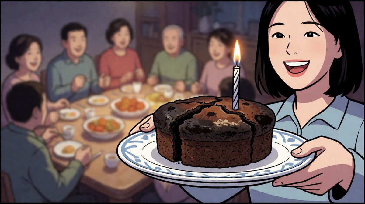 出炉：焦糖色蛋糕，小美自我安慰"这是复古风"
