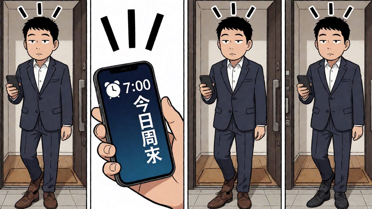 原来今天是周末，白担心了一场
