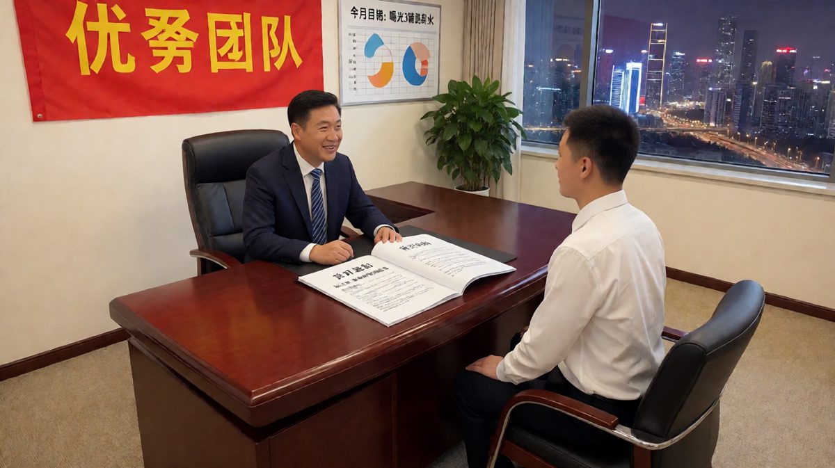 老板说「这次要重用你」，小张感动得眼眶发红，直到看见晋升文件上是「茶水间首席品控官」。