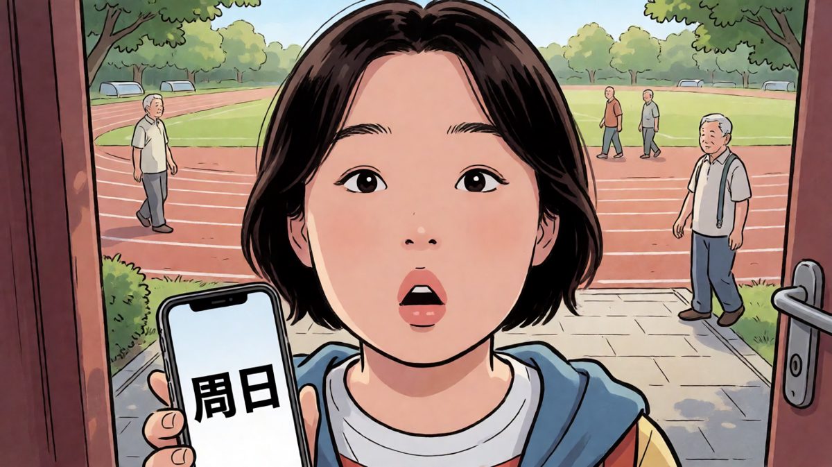 跑到公园发现今天是周日，根本没人跑步