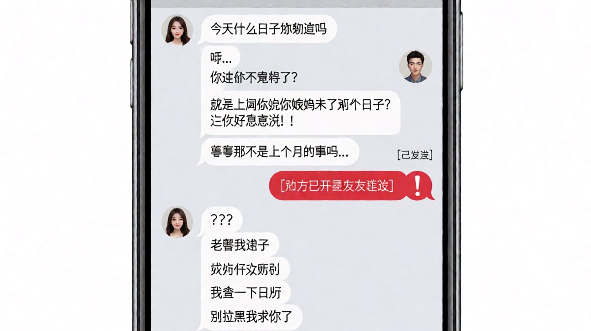 纪念日变'忌日'，一条记错日期的回复直接触发拉黑