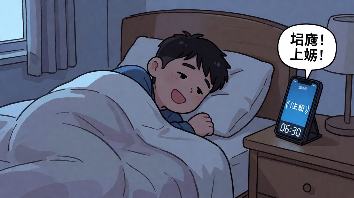 闹钟狂响，主角选择装死