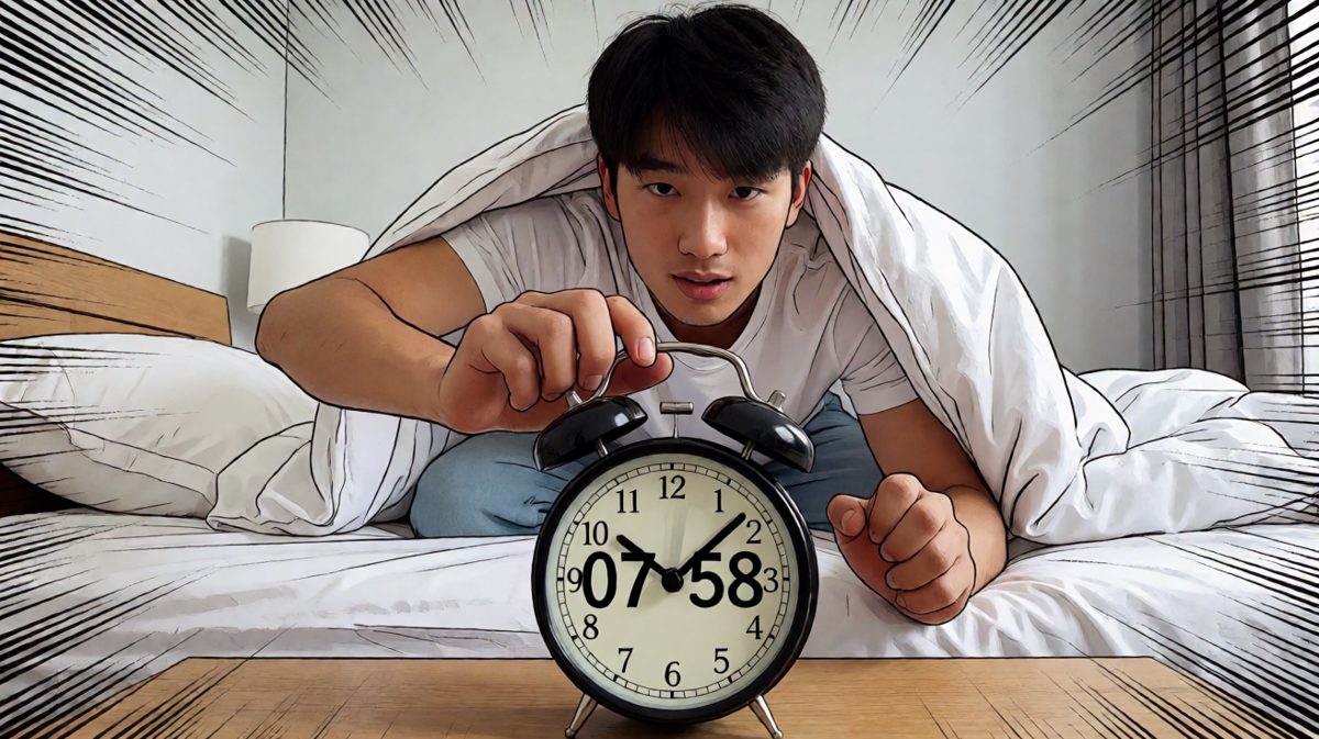 睡过头！只剩两分钟！