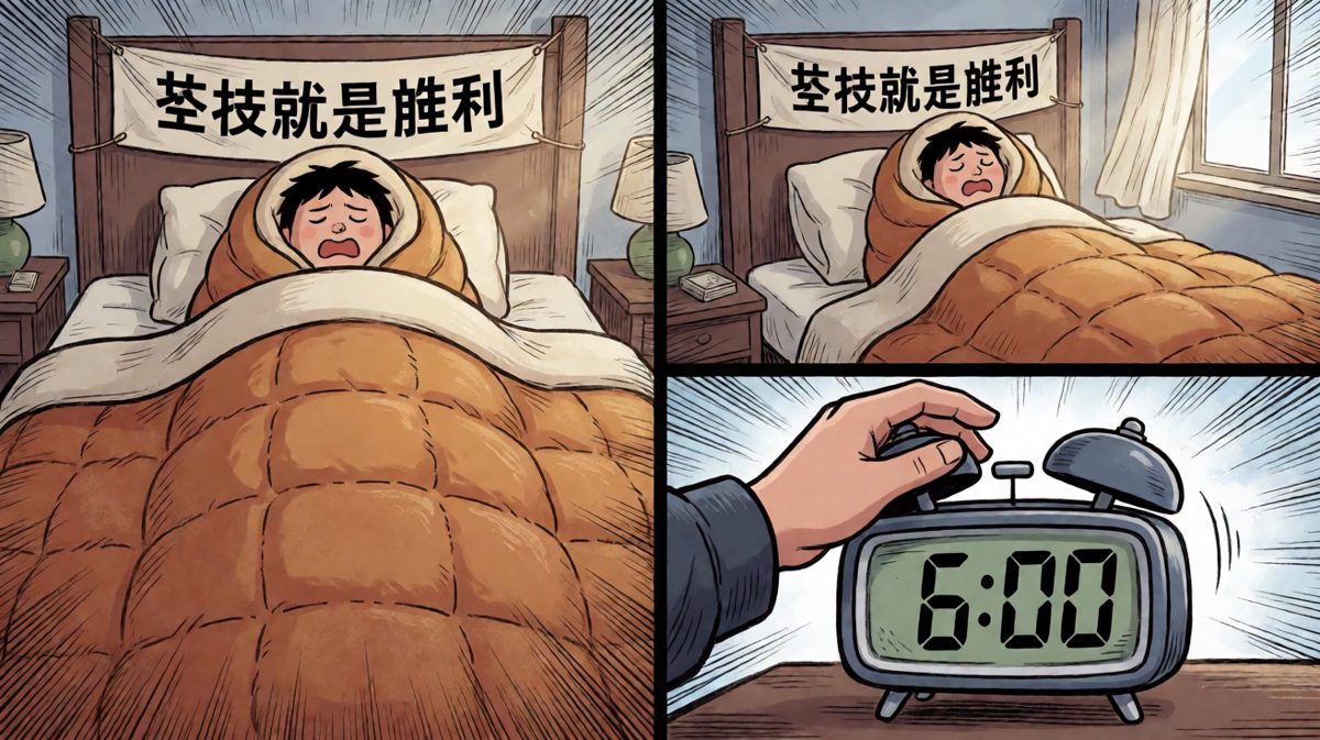 早上6点：起床……再睡五分钟……
