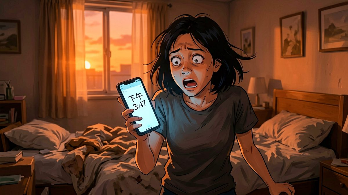 第二格：一觉醒来发现已经下午四点了