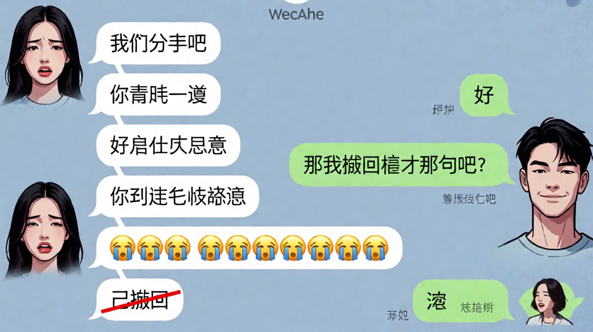 「分手吧」遇上了不配合的直男，气氛瞬间尴尬
