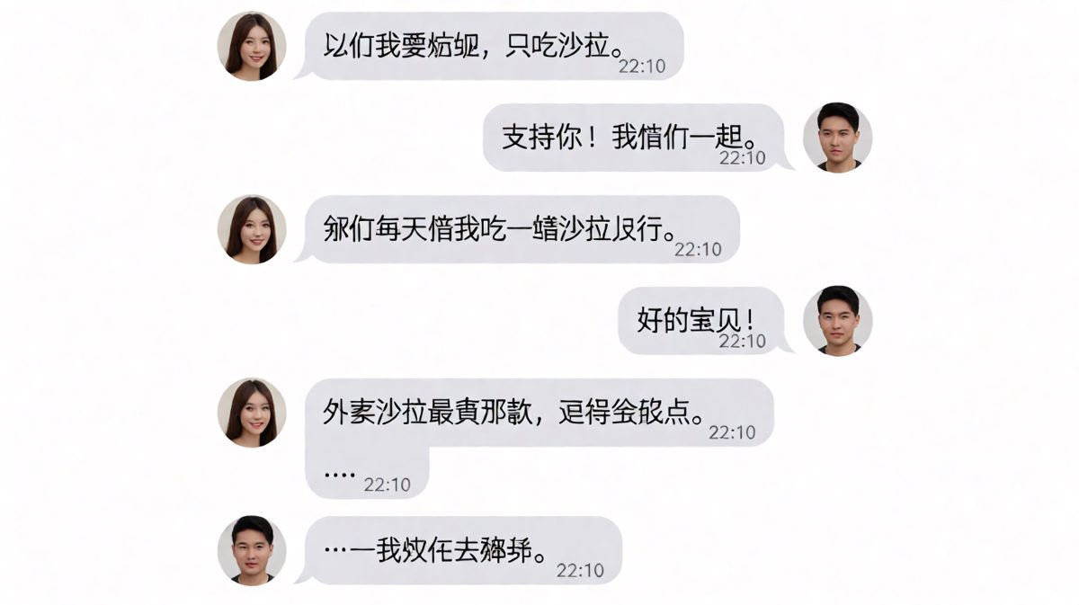 减肥宣言的最后是一条 expensive 沙拉