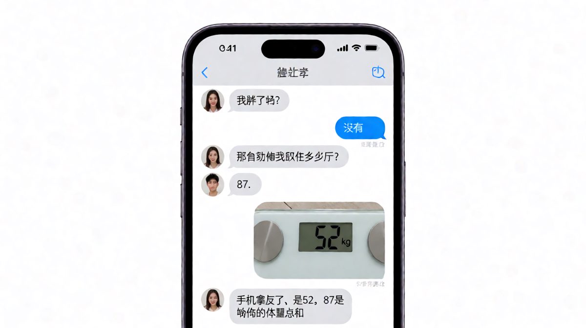 回答体重问题的翻车现场，男方紧急圆场