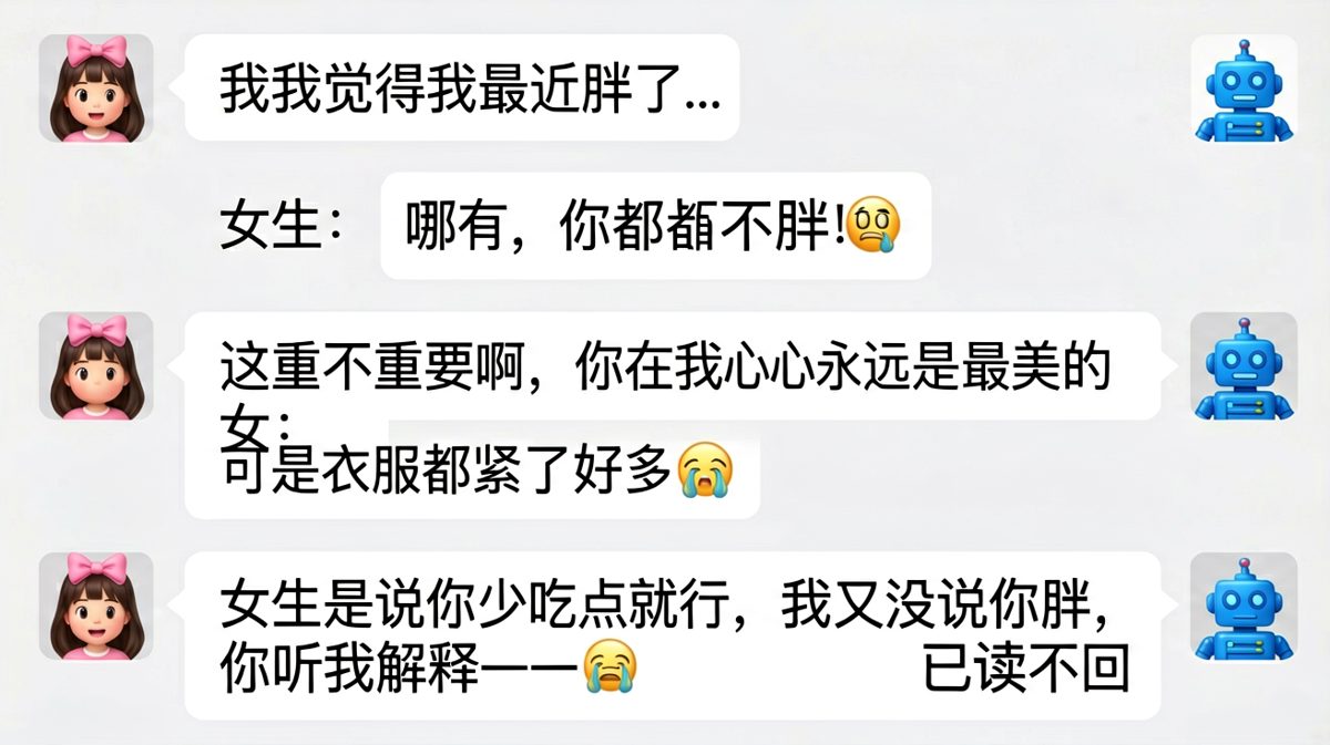 一句「少吃点」让浪漫瞬间崩塌