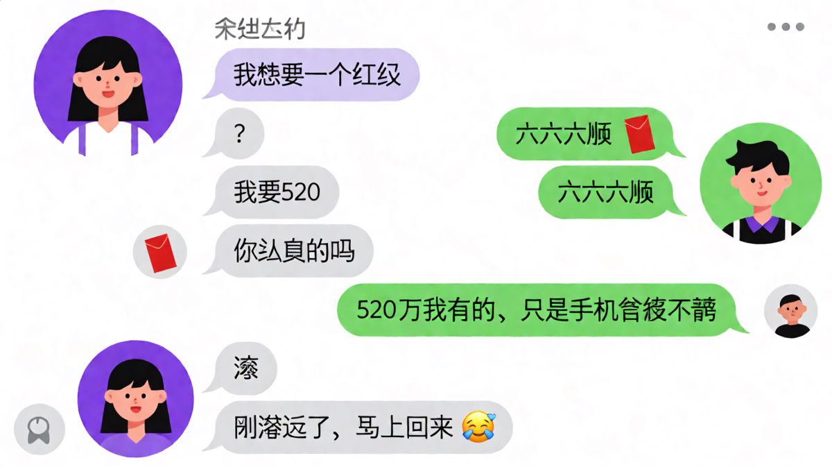 5块2和520之间隔着一个男朋友的智商