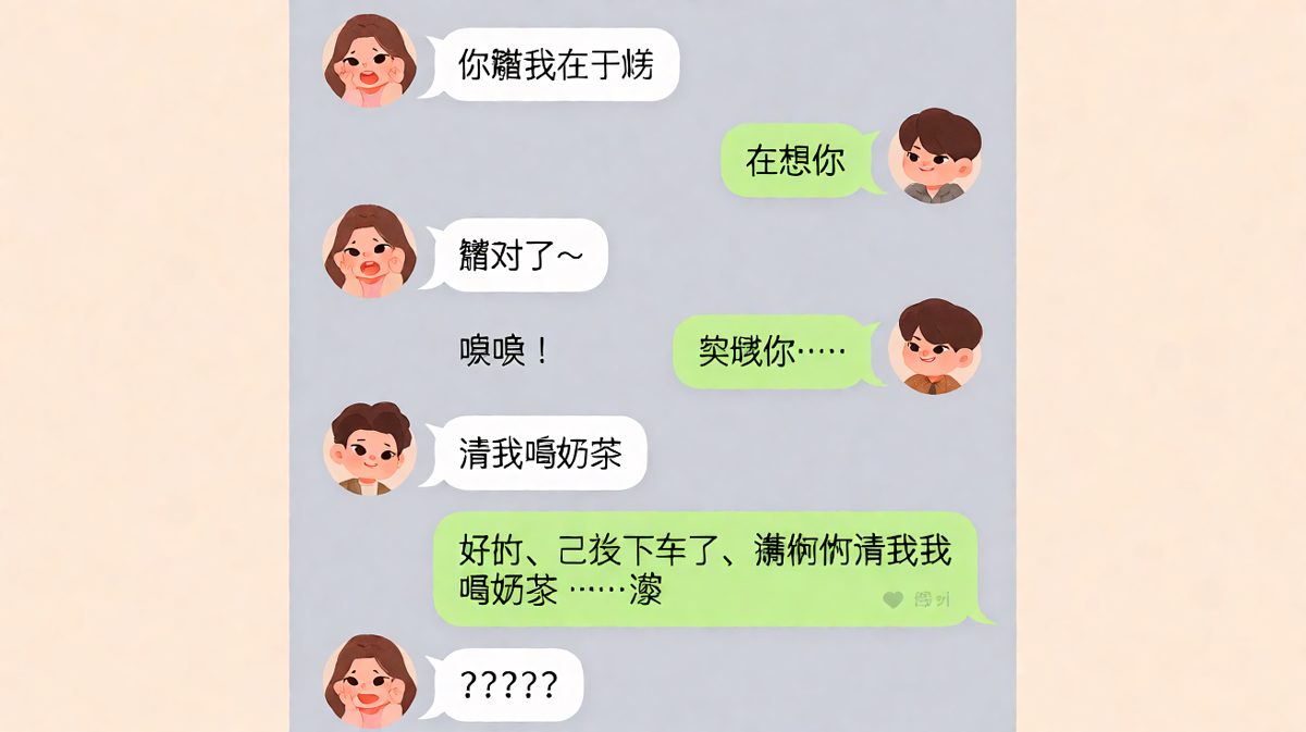 猜对了就要请我喝奶茶