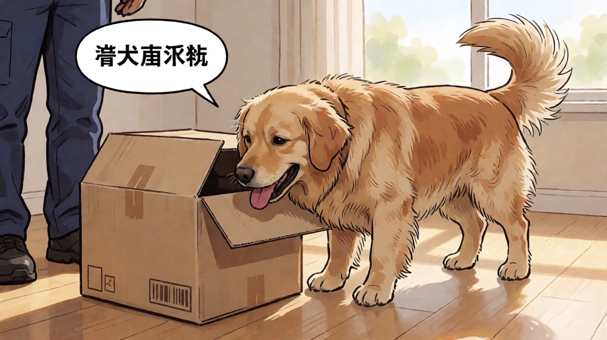 金毛：什么快递不重要，这个盒子归我了！