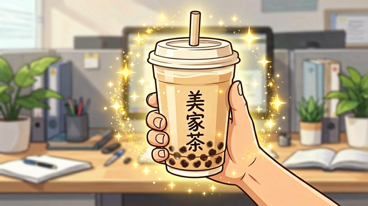 这杯奶茶，就是我继续搬砖的理由