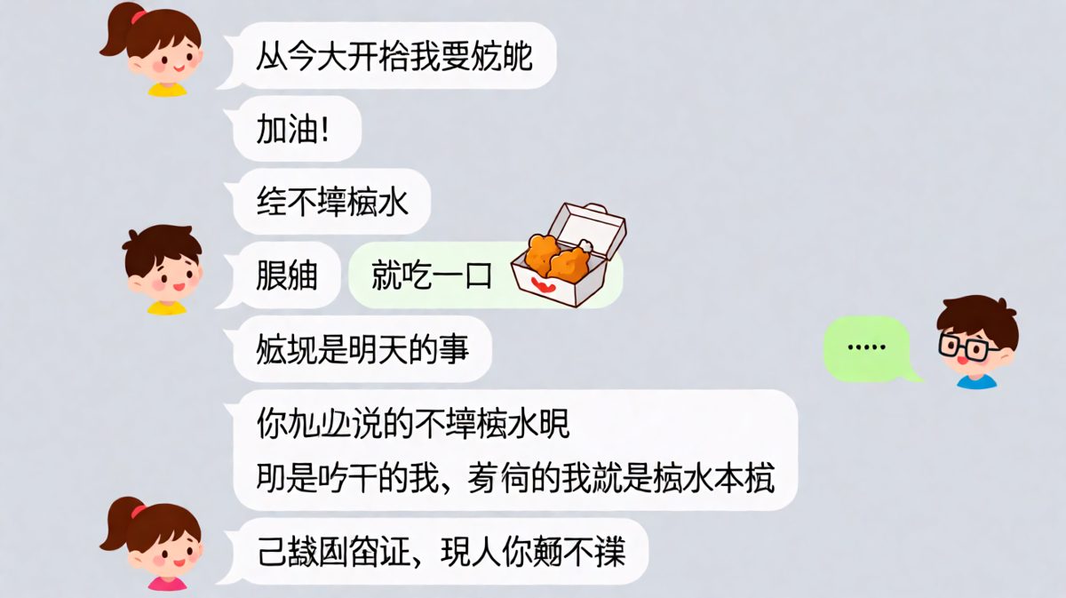 减肥宣言在炸鸡面前不堪一击的经典现场