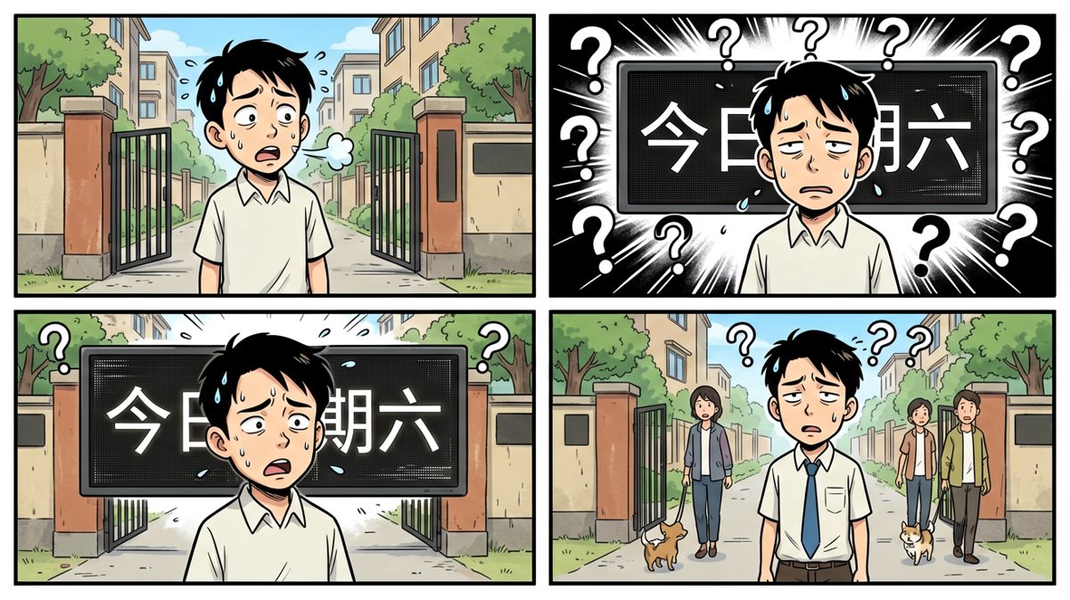 今天是周六……白跑了