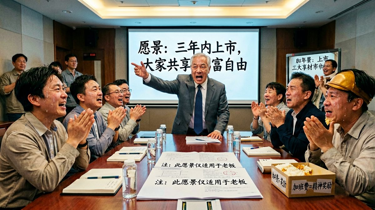 老板：三年上市，共享财富自由！打工人：我的自由是饿死的自由
