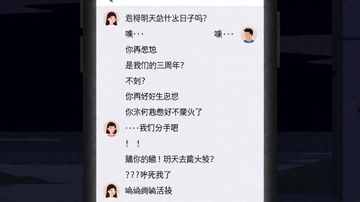 假分手真耍人，男生心跳过了三关