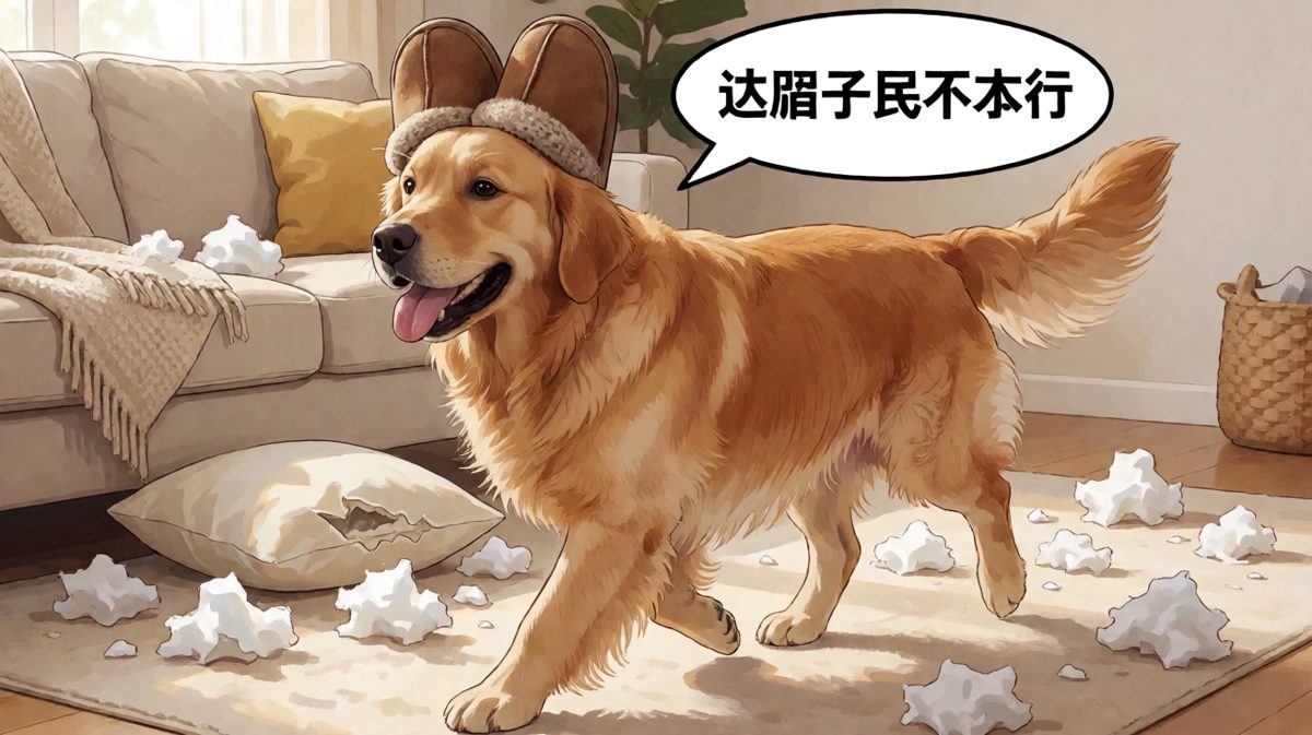 狗将军巡视它的烂摊子王国