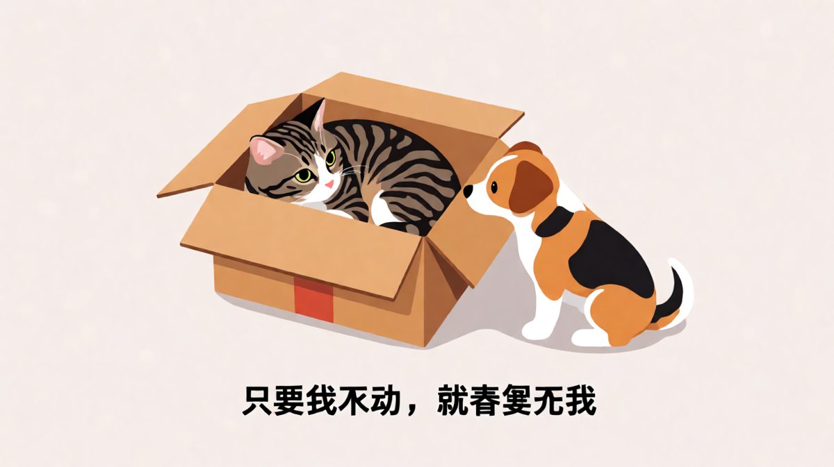 猫塞进小盒子，自欺欺人法大师