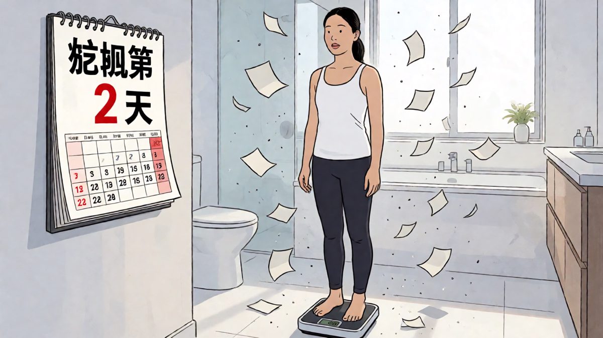 第二天一上秤，主角崩溃了——体重不降反升！
