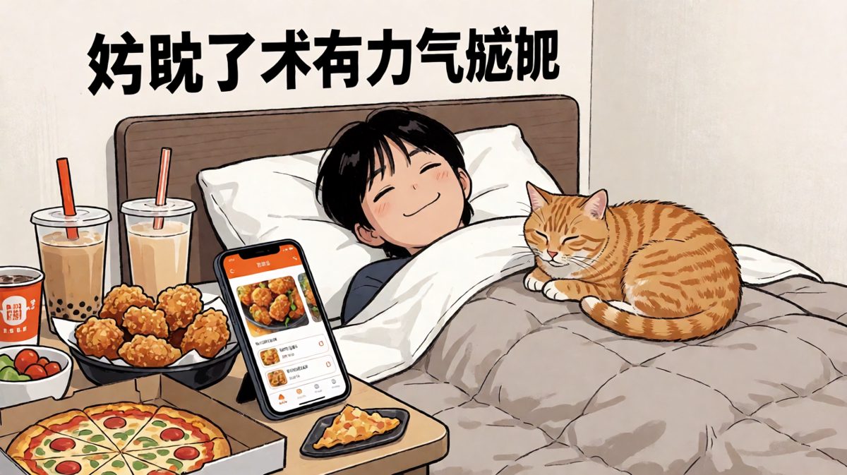第4格：最终选择向美食低头，减肥？下次再说！