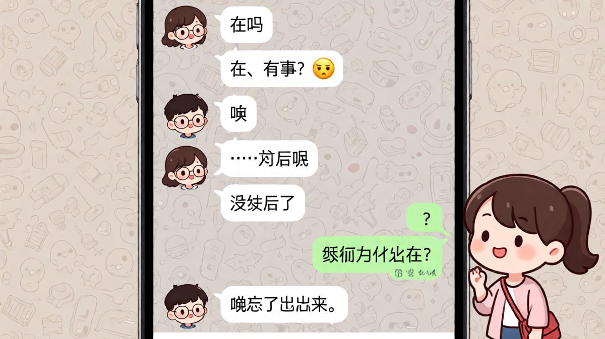 【在吗】一场经典的无效聊天，男生从警惕到无语的全过程