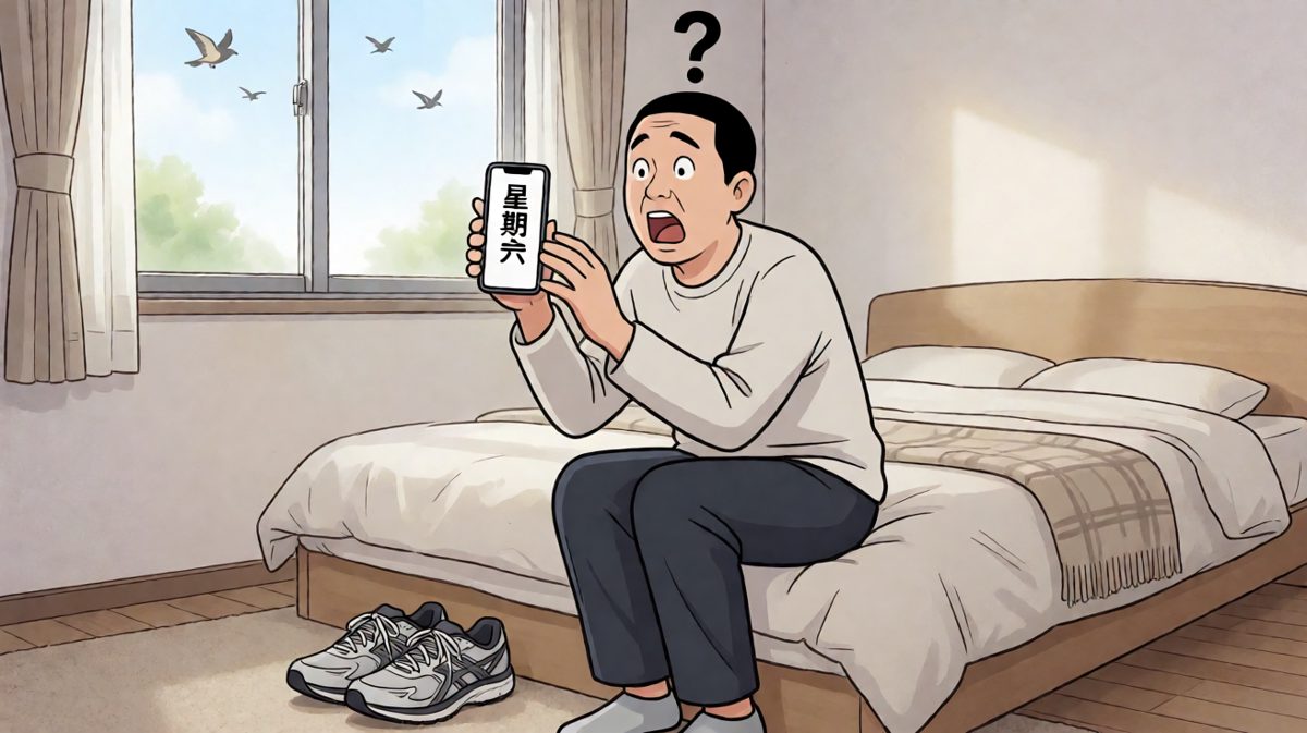 跑什么跑，今天周六啊——