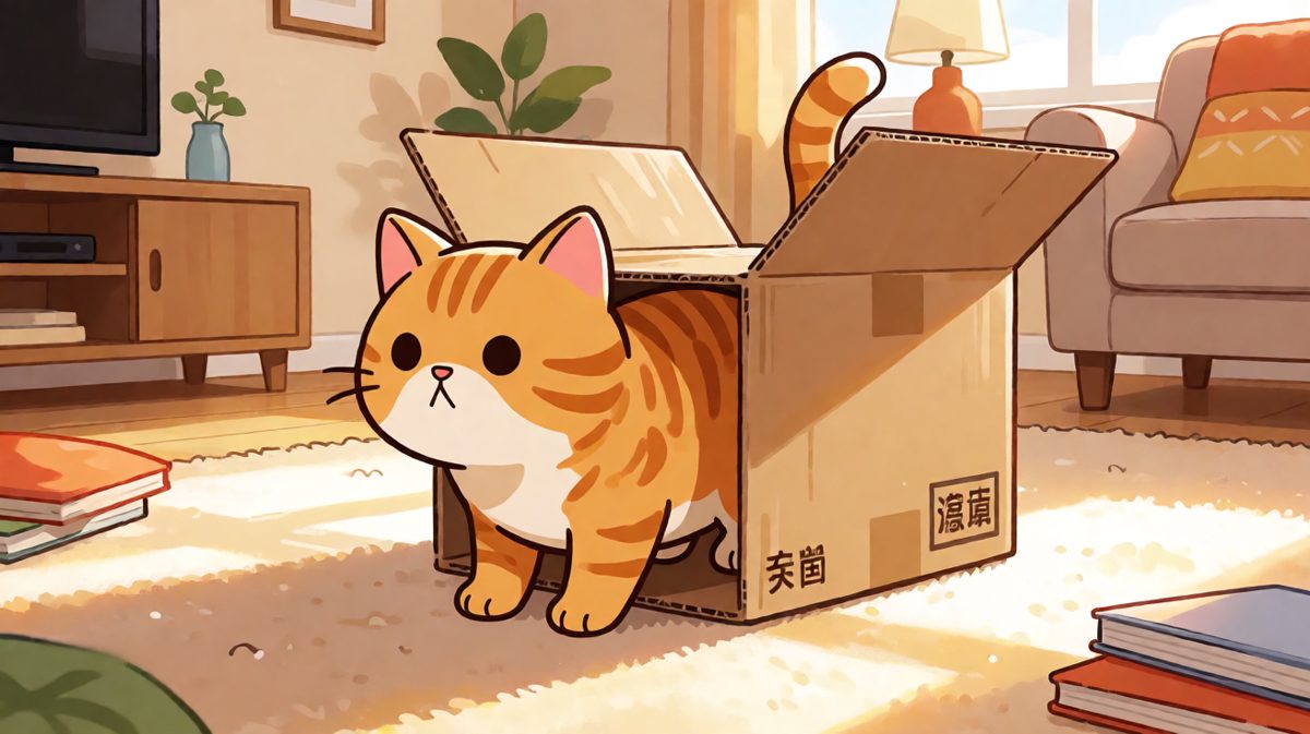 猫：只要我够执着，箱子就会变大！