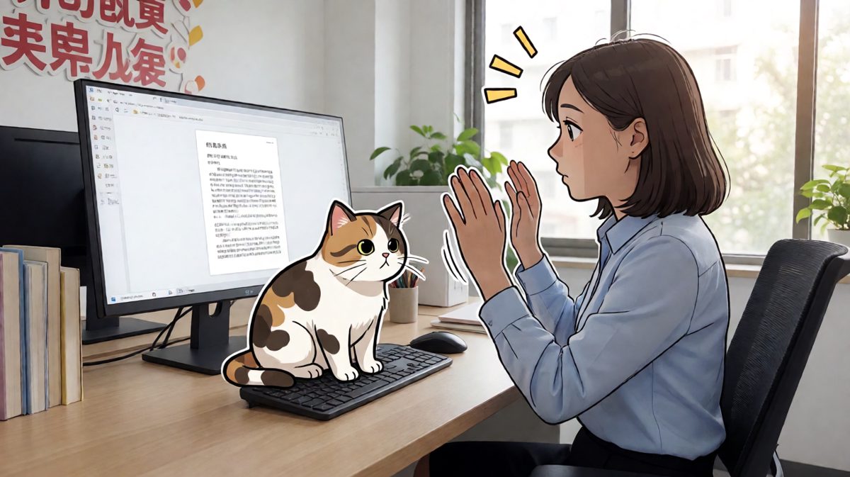 猫：这键按下去值十万块呢，你配用吗？