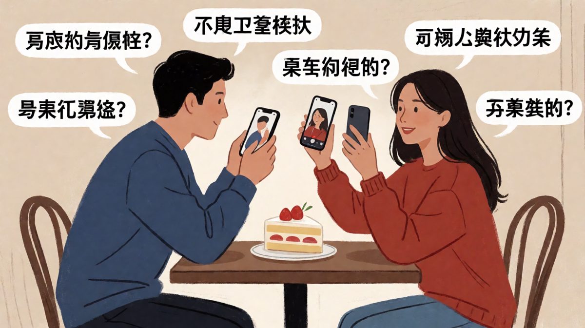 相亲现场，两个人的尬聊，六个人的戏。