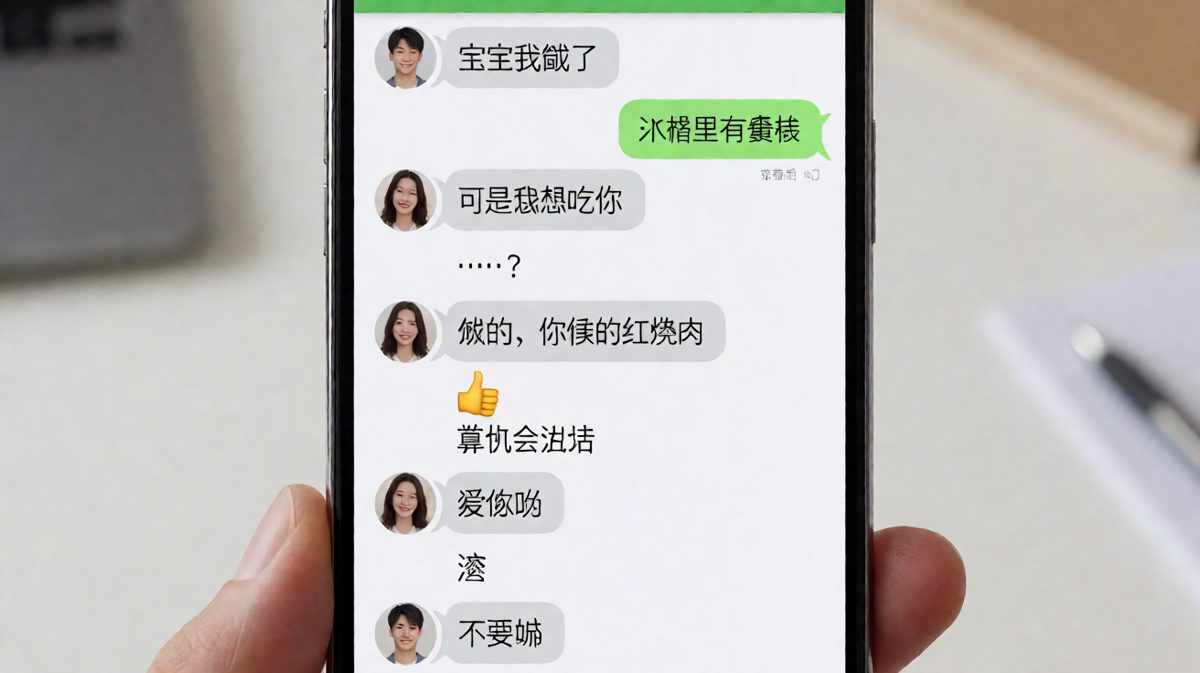 土味情话陷阱：直男撒娇反套路成功。